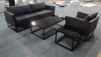 China Trank wicker sofa set with coffee table for Hotel, Garden and Beach by Clover Lifestyle Outdoor Furniture Sofa Set for sale