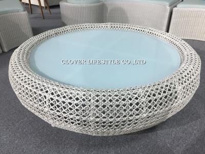 China Rehau coffee table with glass for Las Vegas Hotel, Garden and Beach by Clover Lifestyle Outdoor Furniture China for sale
