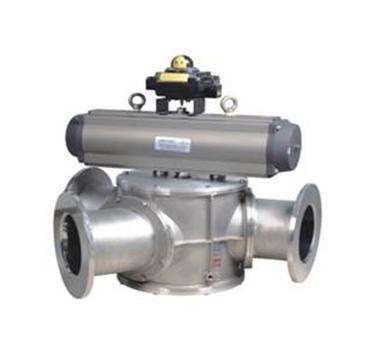 China DN40  3 way diverter valve material flow direction special seal structure for sale