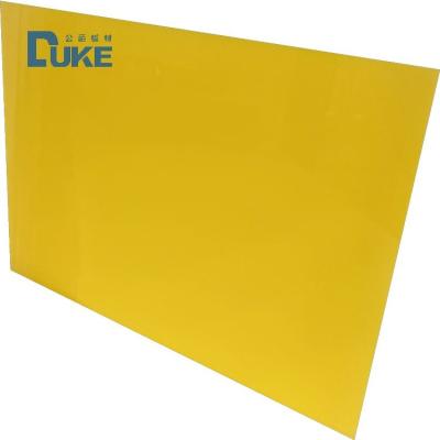 China Por mayor corte láser grabado grueso brillante opaco amarillo fundido Lucit hoja de plástico personalizar el tamaño en venta