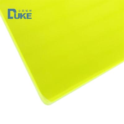 China Fluorescent Neon Translucent Green Color Cast Acrylic Plexiglass Sheet For Signage Te koop