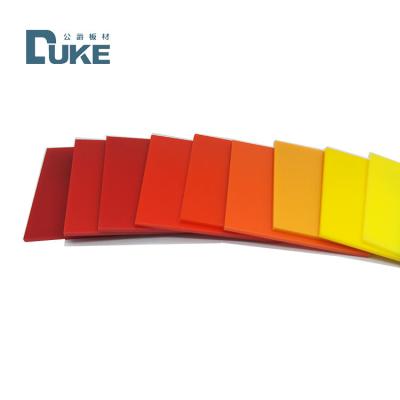 China Resistente ULTRAVIOLETA de las hojas de acrílico de la muestra del plexiglás de DUKE Colorful 4x8 en venta