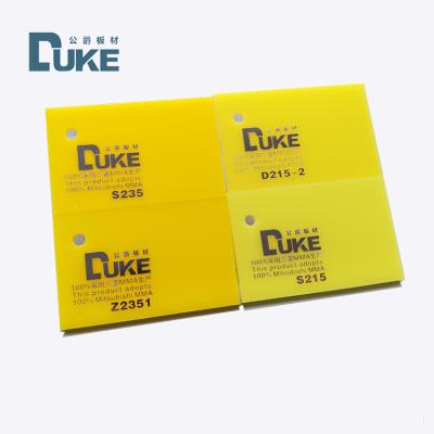 China 3mm Plexiglas-gelbes farbiges Acrylkunststoffplatte-Vakuum gebildet zu verkaufen