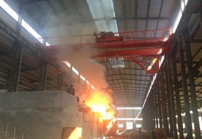 China Casting Steel Mill Double Girder Overhead Crane 30 Ton High Work Efficiency for sale