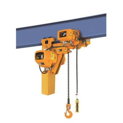 China Light Weight Low Headroom Electric Chain Hoist With Trolley High Safety Performance for sale