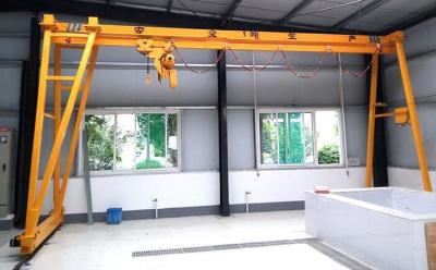 China 1 Ton one Frame Portable Gantry Crane , Movable Gantry Crane With Chain Hoist for sale