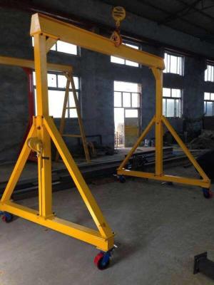 China Adjustable Height Portable Gantry Crane , Foldable Gantry Crane With 4 Wheels for sale