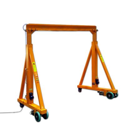 China 4 Wheels Mini Type Mobile Gantry Crane With Chain Or Wire Rope Hoist for sale