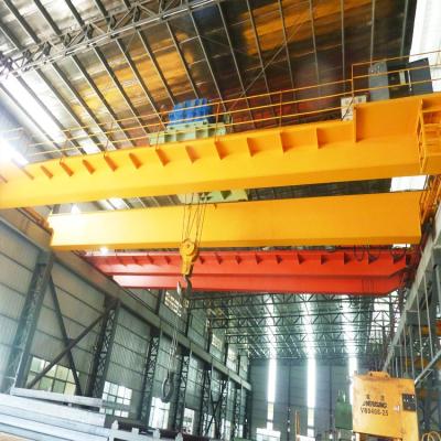 China 32 Ton Electromagnetic Beam Double Girder Overhead Travelling Crane High Safety A7 for sale