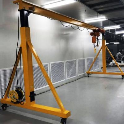 China Manual Push 5 Ton Portable Gantry Crane Moving Freely Adjustable Height for sale