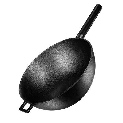 China Family Induction Compatible 32cm Frying Pan Black PFOA Free 1.7kg for sale