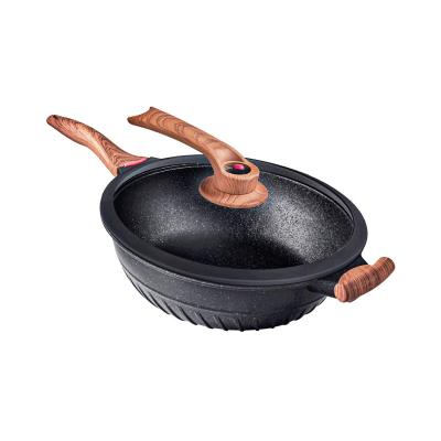 China CE Induction Cookware 32cm Frying Pan PFOA Free For All Stoves for sale