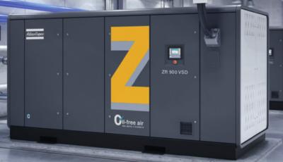 China Zero Risk of Contamination ZR300-750&ZR400-900VSD Atlas Copco Oil Free Screw Air Compressor for sale
