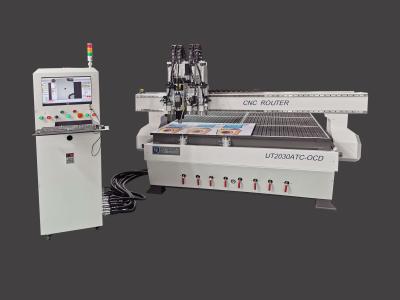China Linear Tool Changer ATC CNC Router With Oscillating Cutter CCD Japan Shimpo Reducer for sale