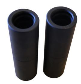 China Mining Balck T38 Steel Threaded Coupling Sleeve 180mm 2kg for sale