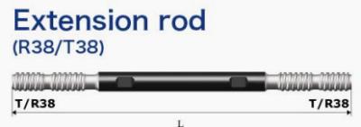Cina Perforazione di roccia R38/T38 Rod Carbon Steel Threaded Extension Rod 3050mm in vendita