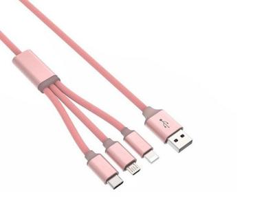 China Multi - Function TPE Micro USB Charging Cable for iPhone and Samsung Smartphones for sale