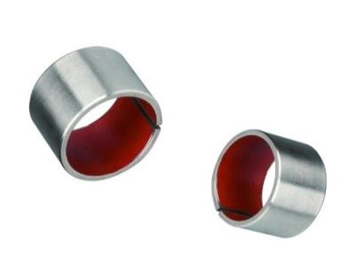 China 250N/mm² Self Lubricating Red PTFE Metal Polymer Bearings for sale