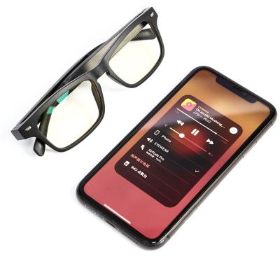 China Matte Black BT5.0 Bluetooth Glasses 100mAh Magnetic Charger For IOS And Android for sale