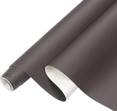 China Estofamento resistente de Grey Faux Leather Fabric For da abrasão artificial da folha do couro do PVC à venda