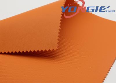 China Long Lasting Orange  100% Vegan Car Leather Fabric  Tearproof 0.5mm For Pillow Covers for sale