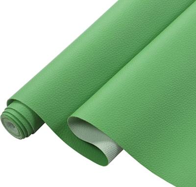 China 0.5mm 1mm Green PVC Artificial Leather Upholstery Pvc Sofa Leather Material for sale
