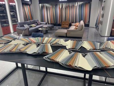 China cuero artificial del PVC Grey Artificial Leather For Upholstery de los sofás oscuros de 3m m en venta