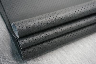 China Perforated PVC Synthetic Leather Fire Resistant Vinyl Fabrics For Car Seat Cover Te koop