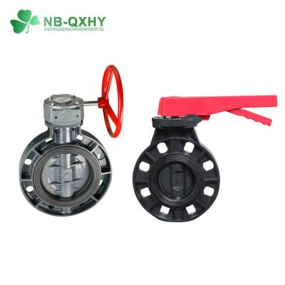 China Economic Industrial DIN ANSI JIS Standard PVC Butterfly Valve for Manual Driving Mode for sale