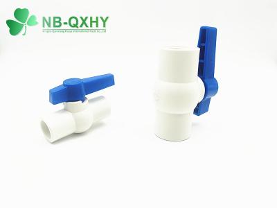 China Household Usage PVC/UPVC Ball Valve with and Durable Material Connection Form Glue for sale
