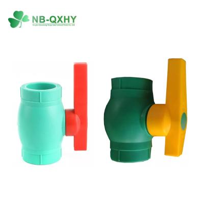 China Green/White PPR Pipe Fitting Water Ball Valve for Customization and Plumbing System for sale