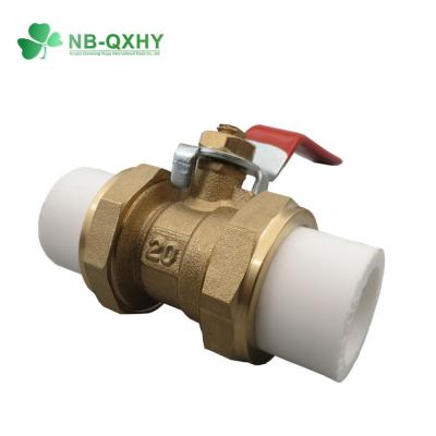 China Brass Manual Driving Mode Hot Melt Ball Valve for DN20-110 PPR Double Union for sale