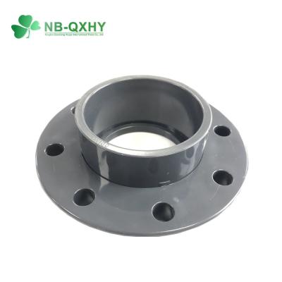 China 45 Degree Gray Water Supply Pn16 Pipe Fitting DIN Plastic Flange PVC Van Stone Flange for sale