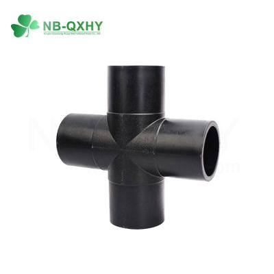 China HDPE/PE Equal Socket Cross for Water Supply Welding Type Provide Replacement Services for sale