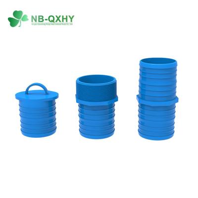 China Conector de manguera azul de plástico de alto grosor 2-6 pulgadas para el acoplamiento de manguera de PVC en venta