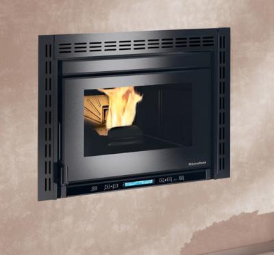 China Build In Pellet Stove Fireplace Insert , Wood Burning Insert Stoves With Boiler for sale