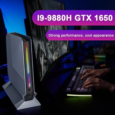 China Super I9 9880H 9th Gaming Mini Desktop Computer Pc With Win10 Dedicated 1650 4GB Video Card for sale