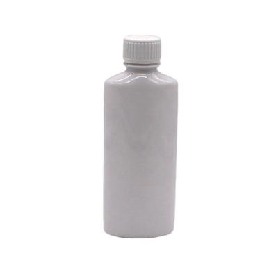 China Customized Printing PET Mouthwash Bottle 200mL with White Cap and Printed Cap for sale