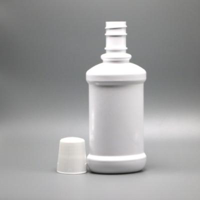 China Garrafa de enxaguante bucal de plástico PET de pescoço longo 250 ml para embalagem de enxaguante bucal branco vazio à venda