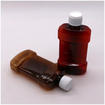 Quality Customizable Color 250ml PET Liquid Mouthwash Plastic Bottle Sealing Type SCREW for sale