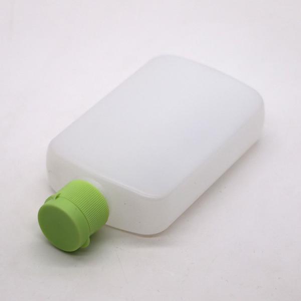 Quality 120ml HDPE Flat Square Cosmetic Bottle with Custom Color and Spiral Flip-Over for sale
