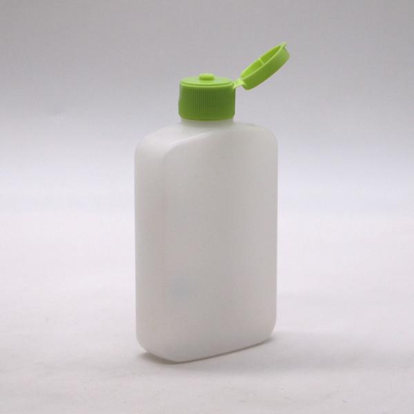 Quality 120ml HDPE Flat Square Cosmetic Bottle with Custom Color and Spiral Flip-Over for sale