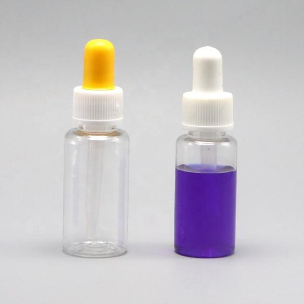 Quality 15ml Round Shape PET Plastic Dropper Bottle with Tube Medicine Grade Customized for sale