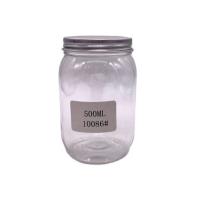 Quality Customizable 500ml PET Nuts Kernels Candy Bottle with Aluminum Lid for sale