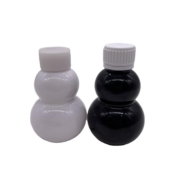 Quality 120ML PET Gourd Bottle for Health Products Customizable Color Screw Cap and Free for sale