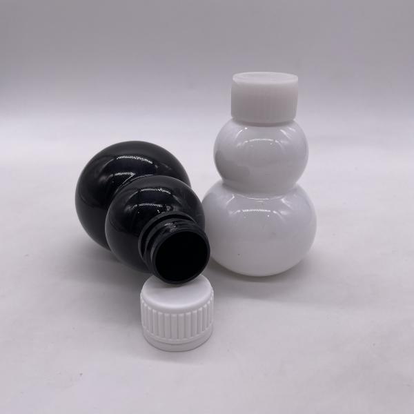 Quality 120ML PET Gourd Bottle for Health Products Customizable Color Screw Cap and Free for sale