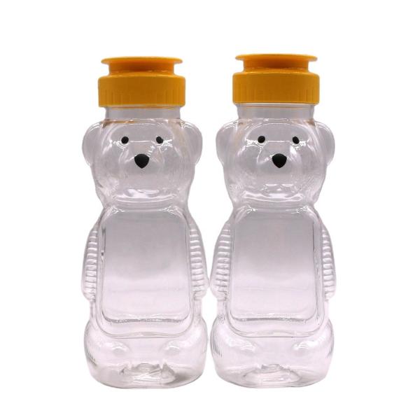 Quality 200ml PET Bear Plastic Honey Jars for Food Grade and Creative Student Portable Bottle for sale