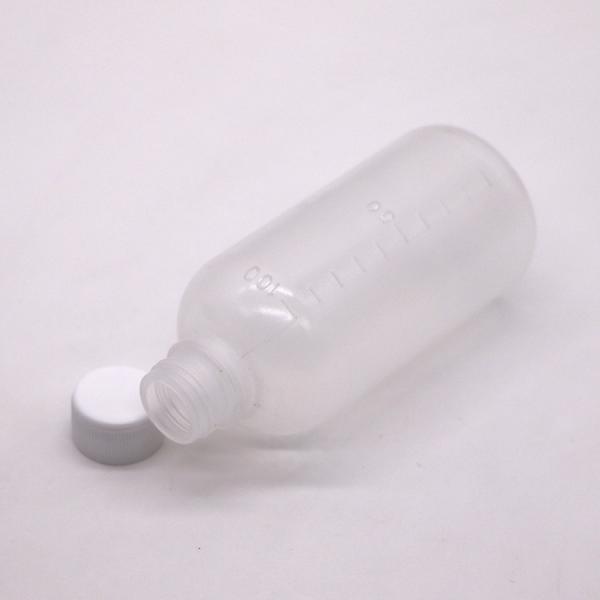 Quality Medicine 100ml PET Liquid Empty Plastic Bottle with Scale and Customizable Color for sale