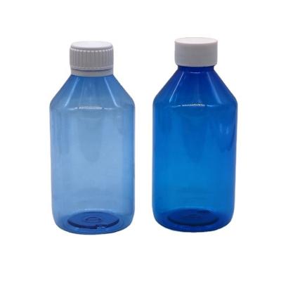 China Custom Color 250ML PET Plastic Liquid Bottle Screw Cap and Color Option Included for sale