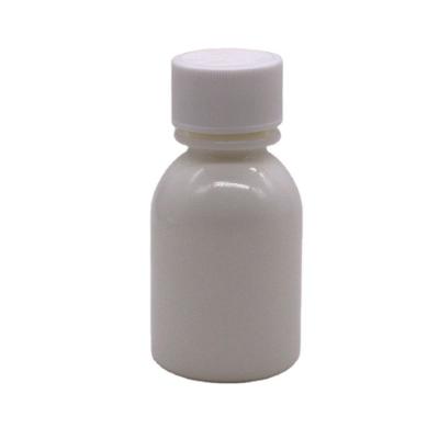 China Child Resistant Lid Container 60ml PE White Oral Liquid Medicine Bottle for Cough Syrup for sale